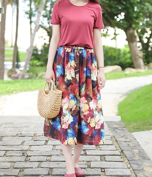 100 clearance linen skirt