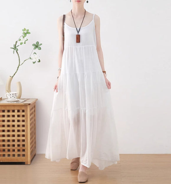 Summer Women's Linen Loose Long Dress/9987