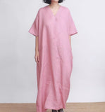 Summer Women's Linen Loose Long Dress/9985