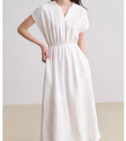 Minimalist Elegant Waist-Tied Long Dress for Women/9522