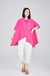 Loose Casual Summer Women Cotton Tops/1707