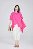 Loose Casual Summer Women Cotton Tops/1707