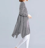 Striped Long-Sleeve Shirt,Spring Autumn Women Shirts 5522