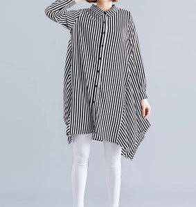 Striped Long-Sleeve Shirt,Spring Autumn Women Shirts 5522