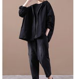 Hooded Women Cotton Tops Women Coat Long Sleeves Loose Style H9506