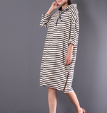 Hooded Autumn Women Dresses Casual Cotton Women Dresses WG97215