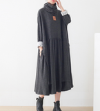 Cotton High Collar Autumn Women Dresses Casual Women DressesSSM97219