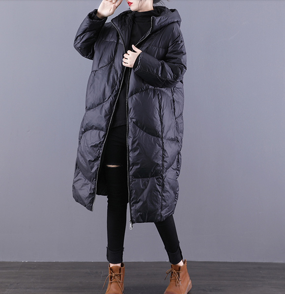 Casual Long Puffer Coat,Hooded Winter Women Down Jacket 2233 ...