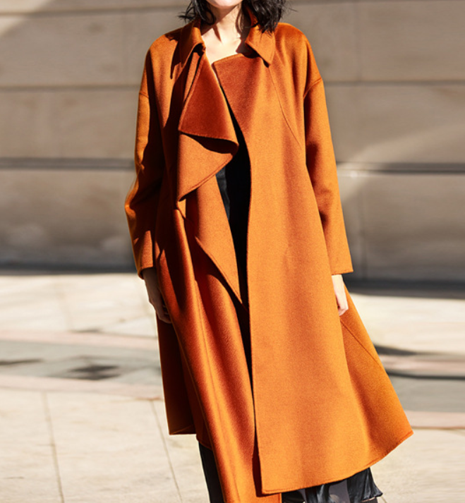 Long Wool Coat Warm Women woolen Coat 3352 – SimpleLinenLife
