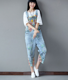 Denim Loose Casual Summer Denim Overall Loose Women Jumpsuits