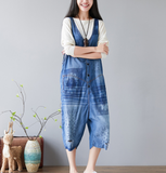 Denim Summer Denim Overall Loose Women Jumpsuits