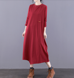 Loose Plus Size Dress Knit Women Autumn Spring Fashion Long Sleeve Dresses JT209533