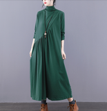 Loose Plus Size Dress Knit Women Autumn Spring Fashion Long Sleeve Dresses JT20952