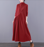 Loose Plus Size Dress Knit Women Autumn Spring Fashion Long Sleeve Dresses JT20952