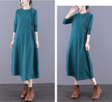 Loose Plus Size Dress Knit Women Autumn Spring Fashion Long Sleeve Dresses JT209533