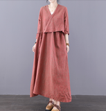 Loose Plus Size Dress Knit Women Autumn Spring Fashion Long Sleeve Dresses JT200951