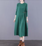 Loose Plus Size Dress Knit Women Autumn Spring Fashion Long Sleeve Dresses JT209533