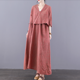 Loose Plus Size Dress Knit Women Autumn Spring Fashion Long Sleeve Dresses JT200951