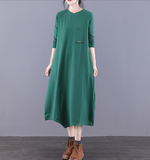 Loose Plus Size Dress Knit Women Autumn Spring Fashion Long Sleeve Dresses JT209533