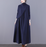 Loose Plus Size Dress Knit Women Autumn Spring Fashion Long Sleeve Dresses JT20952