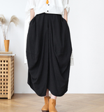 Striped Linen  Women's Skirts