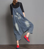 Two Ways Wear Casual Spring Denim Overall Women Jumpsuits Dress