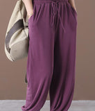 Summer Loose Wide Leg Women Casual Pants Elastic Waist WG05131