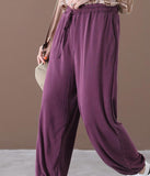 Summer Loose Wide Leg Women Casual Pants Elastic Waist WG05131