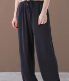 Summer Loose Wide Leg Women Casual Pants Elastic Waist WG05131