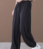 Summer Loose Wide Leg Women Casual Pants Elastic Waist WG05131