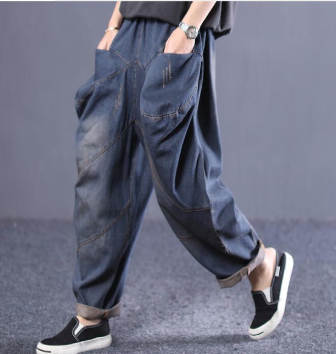 Casual Women Cotton Harem Pants Wide Leg Pants SJ981106 – SimpleLinenLife