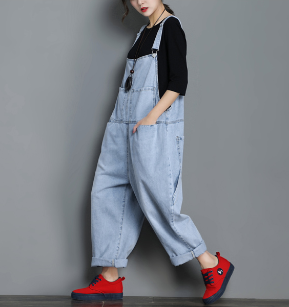 Denim Casual Spring Denim Overall Women Jumpsuits QY6 – SimpleLinenLife