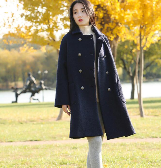 Warm Loose Women Coat Winter Wool Coat Plus Size Coat – SimpleLinenLife